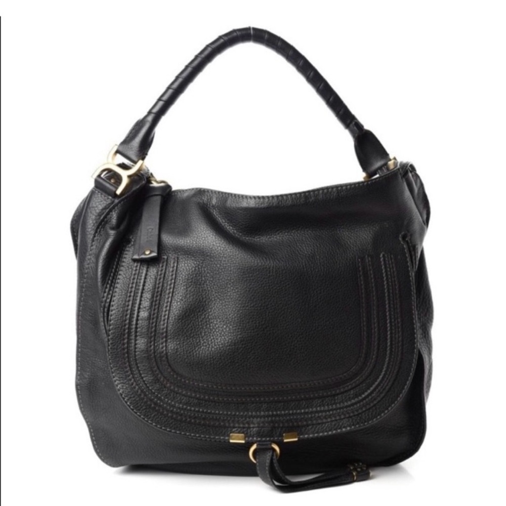 Chloe Elegant Marcie Black Leather Bag